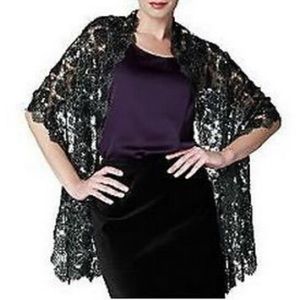 JOAN RIVERS Elegant Sequins Scarf/Wrap